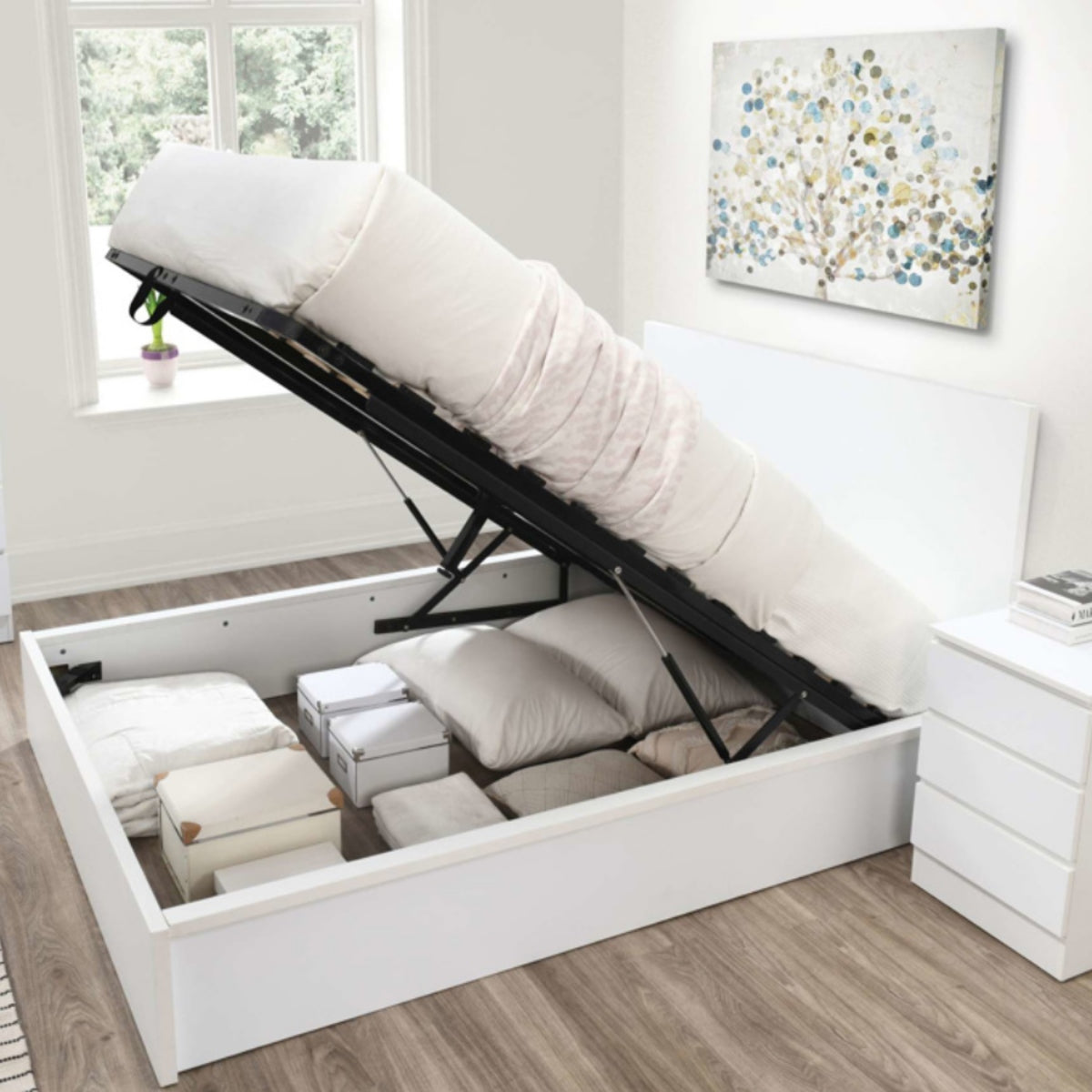 2026 Oslo Ottoman Bed - White
