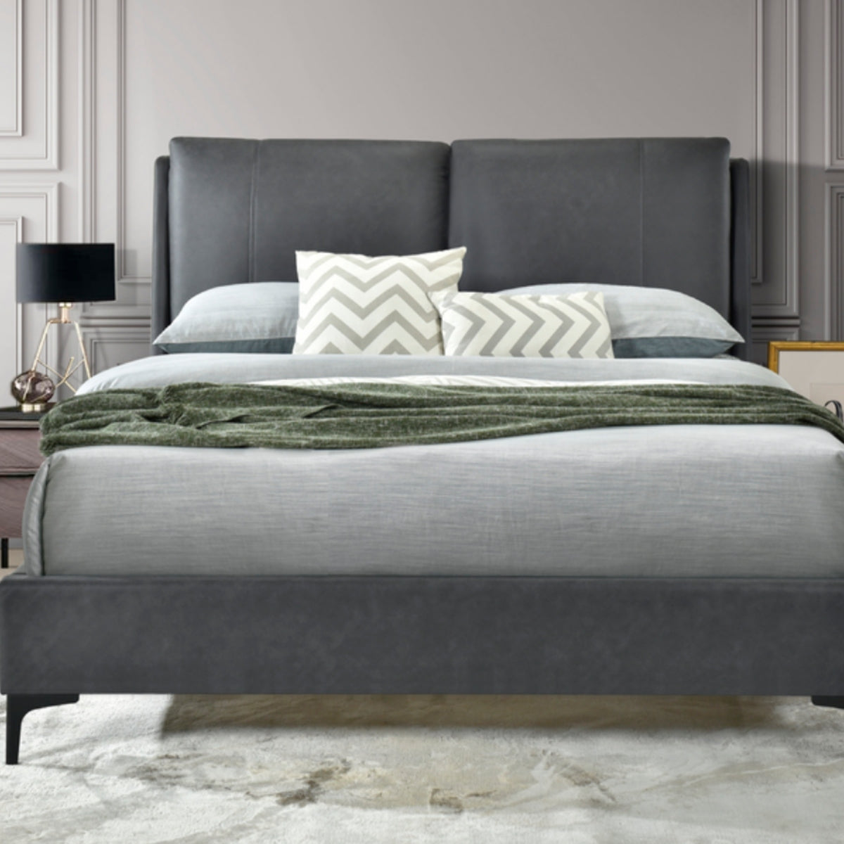 2026 Athena Fabric Bed Frame in Grey