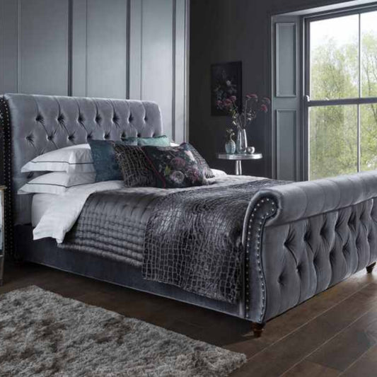 2026 Misty Fabric Bed Frame in Black