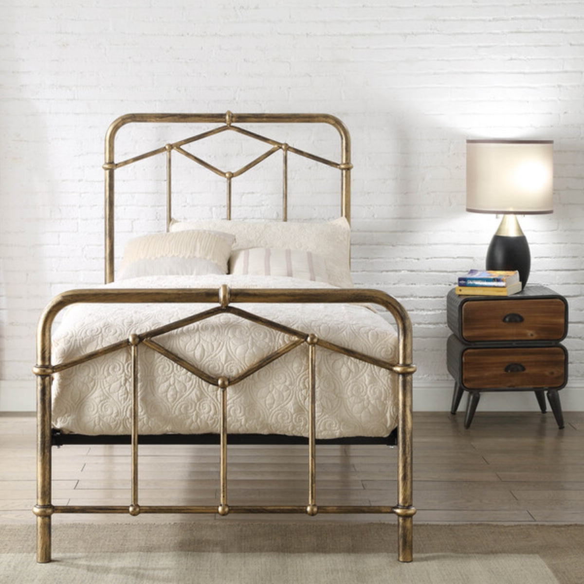 2026 Armagh Metal Bed Frame in Antique Bronze