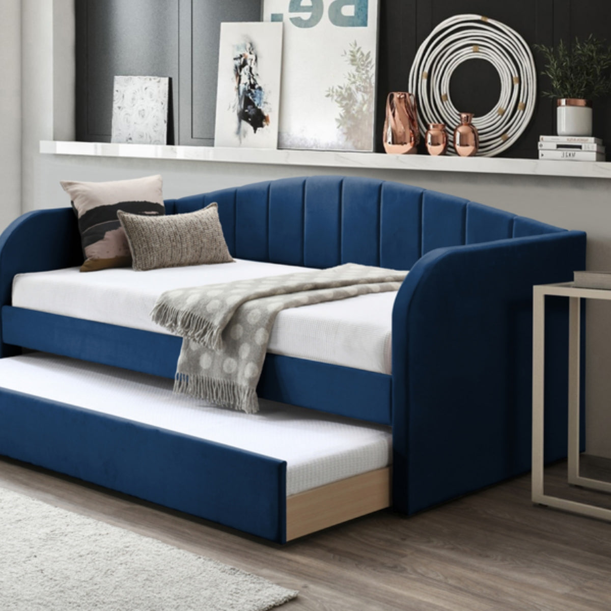 2026 Florence Guest Day Bed Frame in Blue