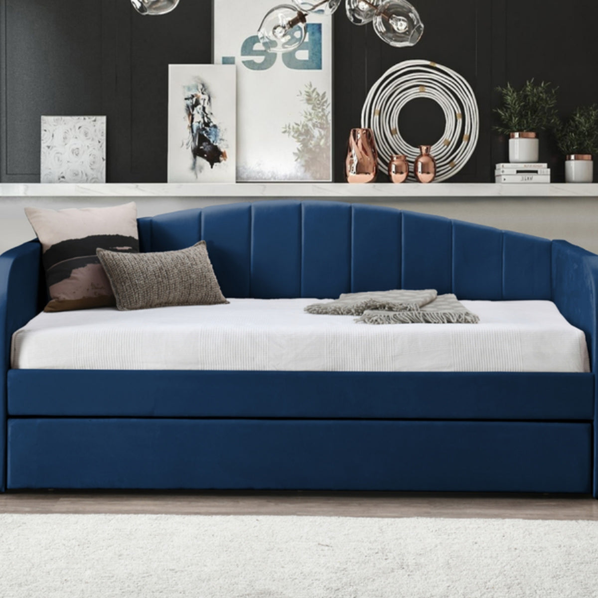 2026 Florence Guest Day Bed Frame in Blue