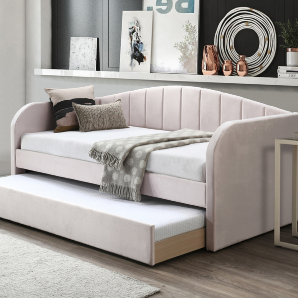 2026 Florence Guest Day Bed Frame in Pink