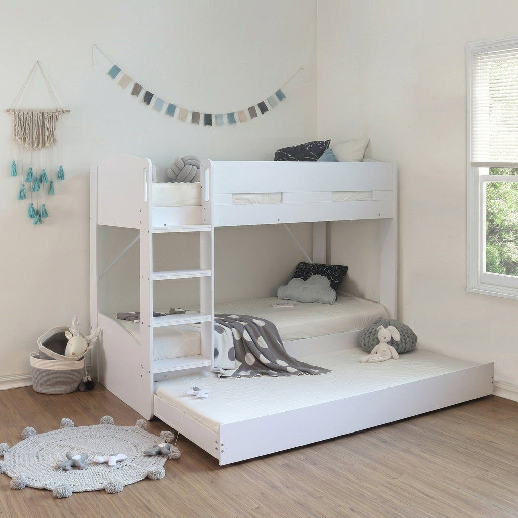 2026 Brighton Wooden Bunk Bed Frame in White