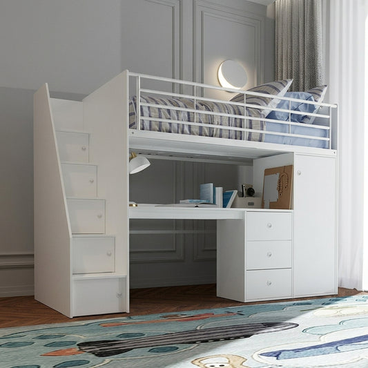 2026 Derry Wooden High Sleeper Bed Frame in White