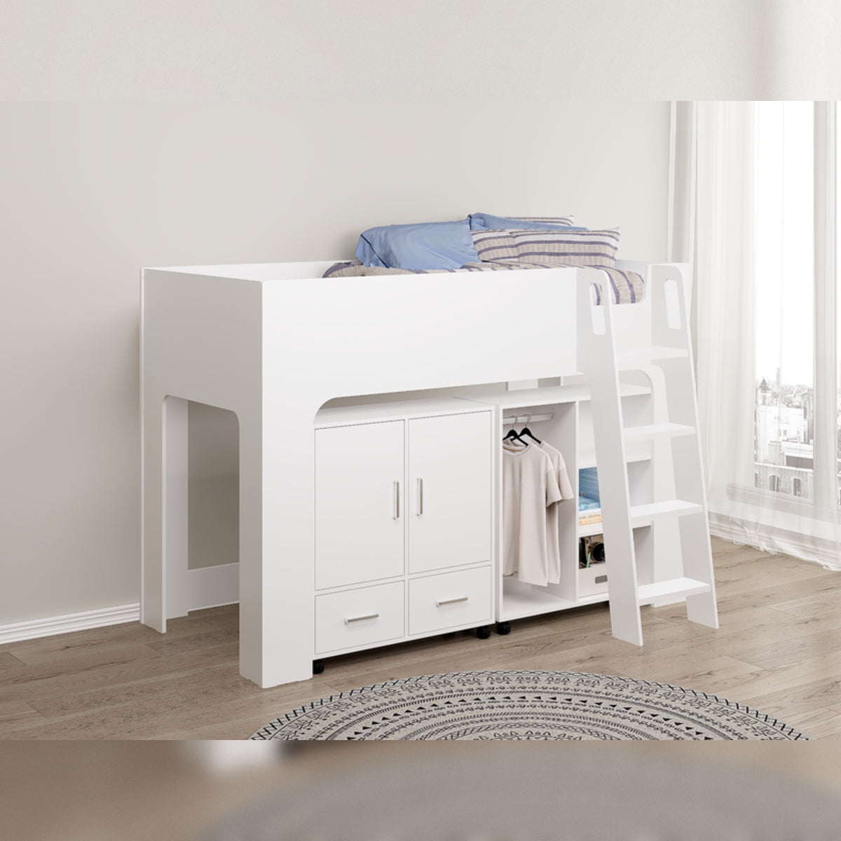 2026 Exeter Wooden Mid Sleeper Bed Frame in White