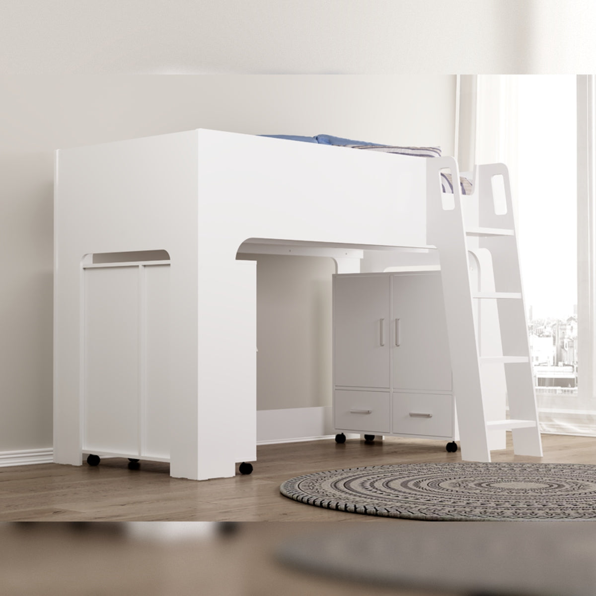 2026 Exeter Wooden Mid Sleeper Bed Frame in White