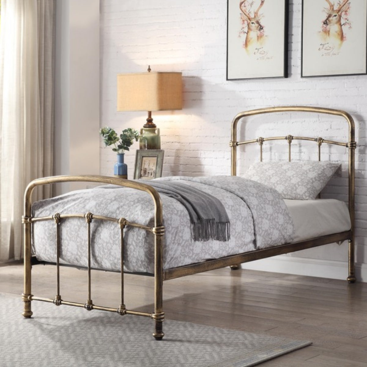 2026 Maple Metal Bed Frame in  Antique Bronze