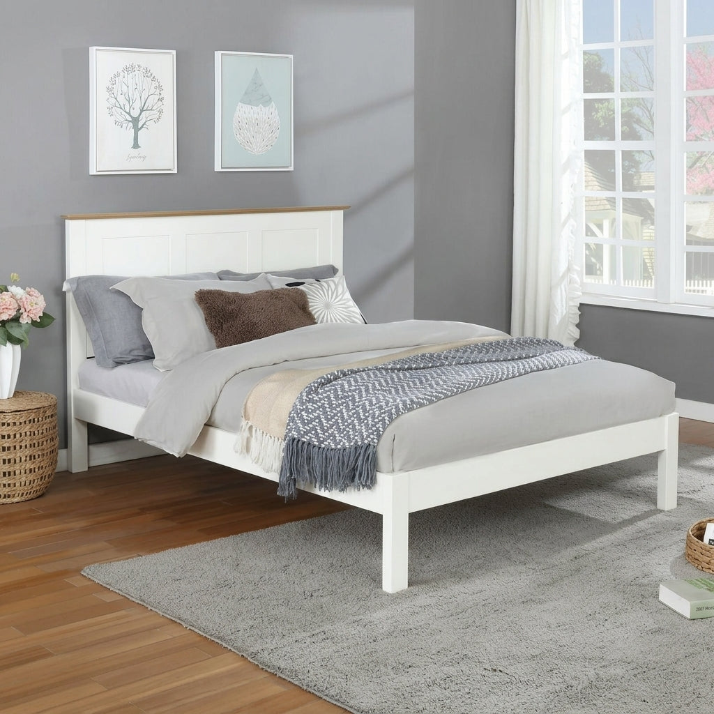 2026 Canterbury 4 Drawer Wooden Bed Frame in Light Oak