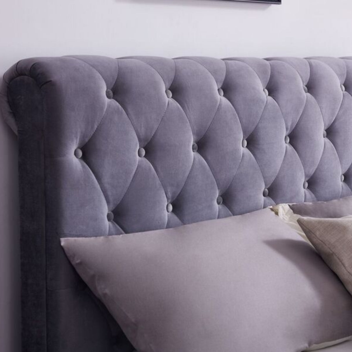2026 Wakefield Fabric Ottoman Bed Frame in  Grey