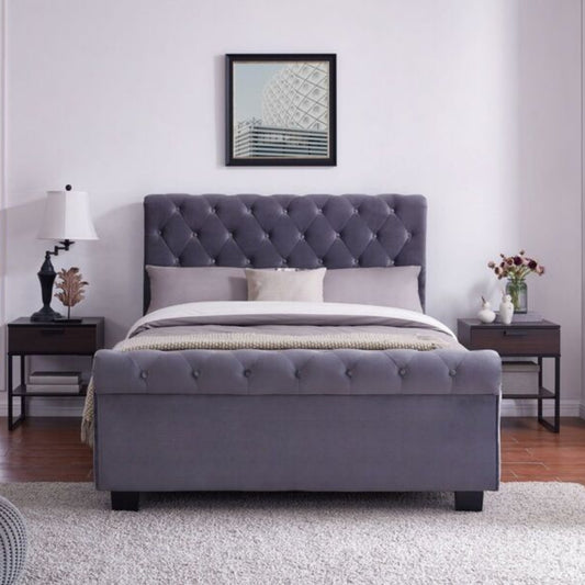 2026 Wakefield Fabric Ottoman Bed Frame in  Grey