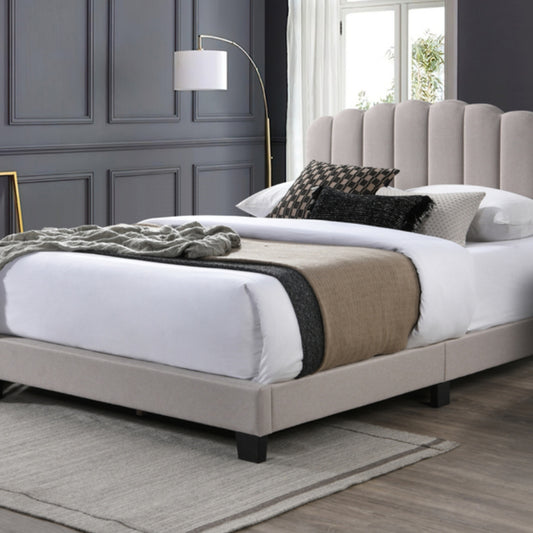 2026 Hazel Fabric Bed Frame in Pebble