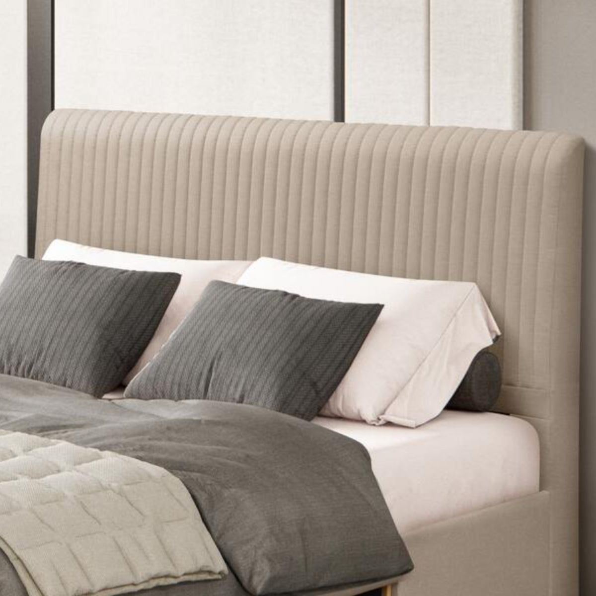 2026 Derby Fabric Bed Frame in Linen