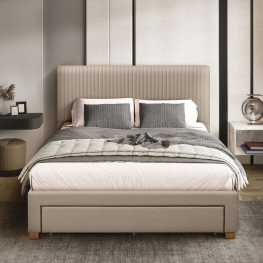 2026 Derby Fabric Bed Frame in Linen