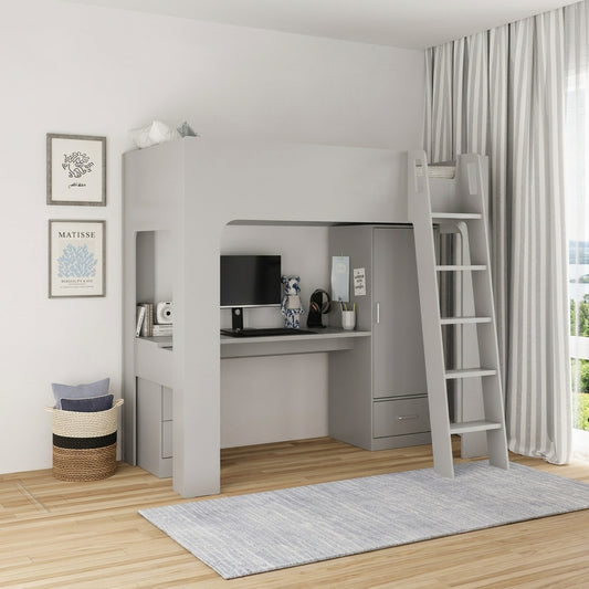 2026 Exeter Wooden High Sleeper Bed Frame in Grey