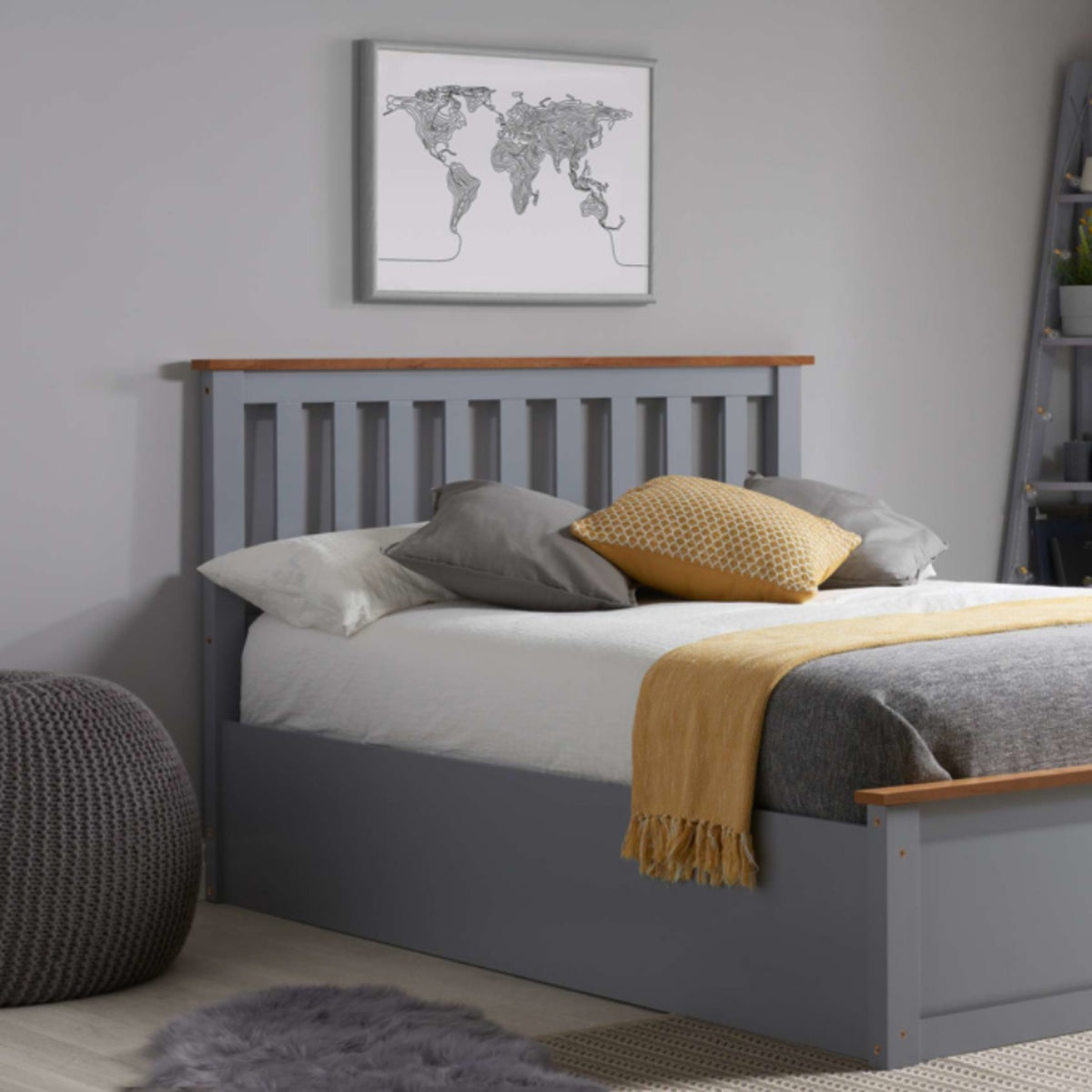 2026 Phoenix Ottoman Bed - Stone Grey