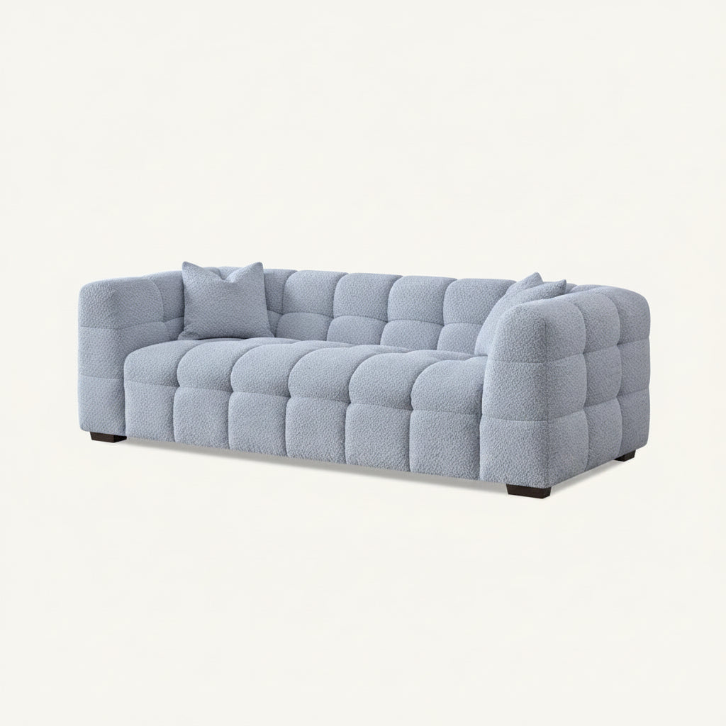 2026 Aubrey 3 Seater Sofa -  Pearl Boucle - Nimbus Beds