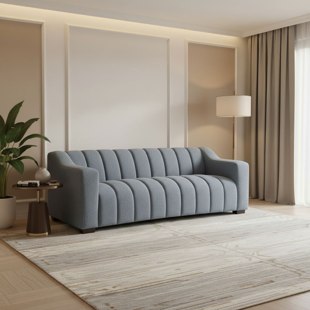 2026 Alenby 3 Seater Sofa - Iron Boucle - Nimbus Beds