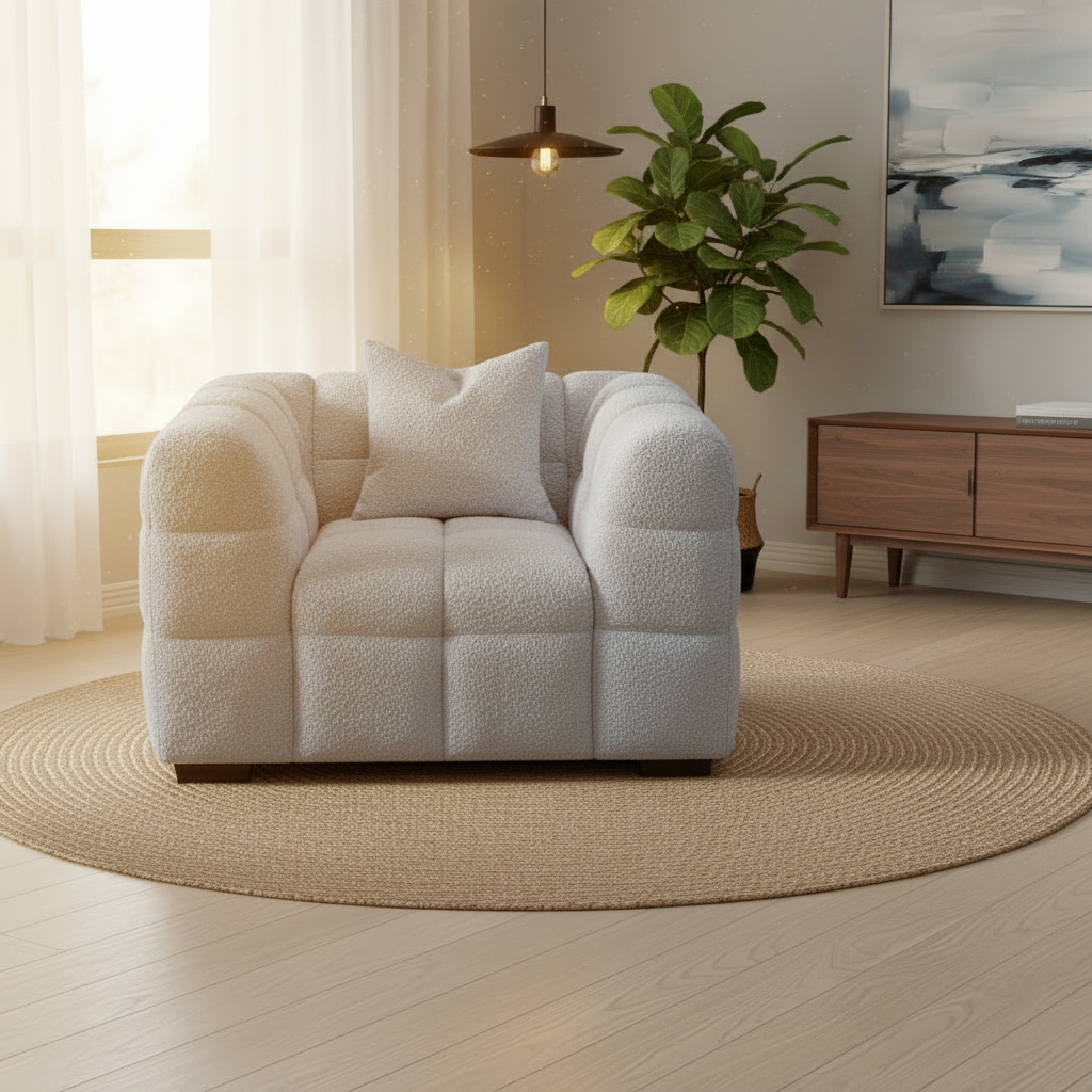 2026 Aubrey Chair -  Pearl Boucle - Nimbus Beds
