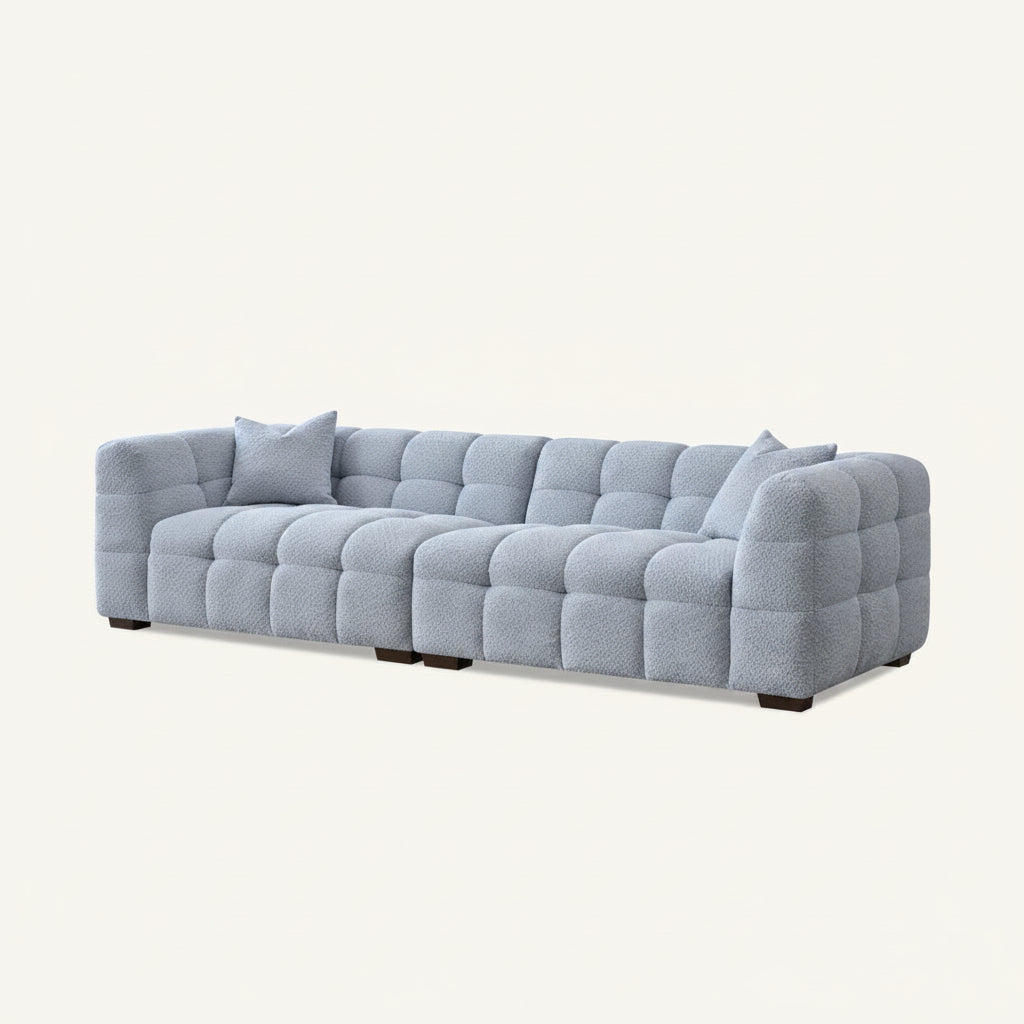 2026 Aubrey 4 Seater Sofa -  Pearl Boucle - Nimbus Beds