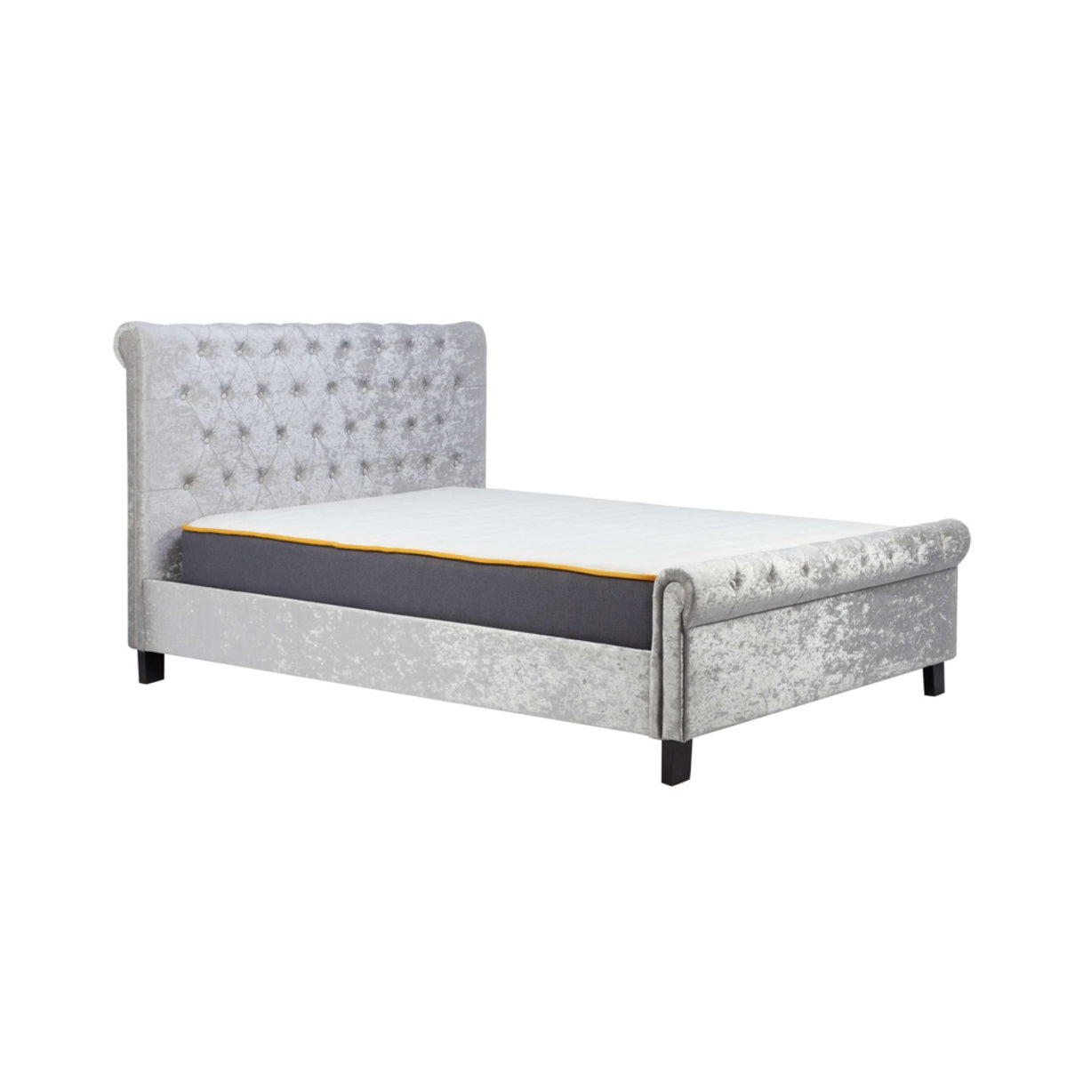 2026  Sienna Fabric Bed - Steel Crushed Velvet