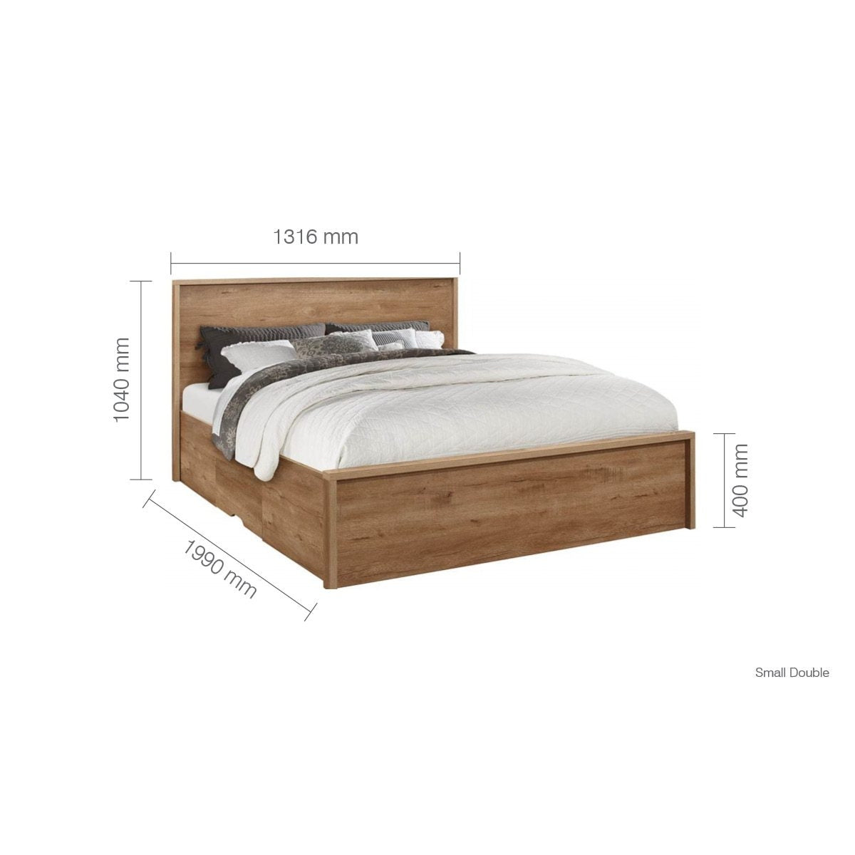 2026 Stockwell Bed - Rustic Oak Effect