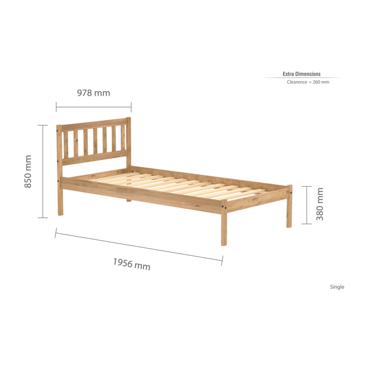 2026 Lisbon Bed - Pine