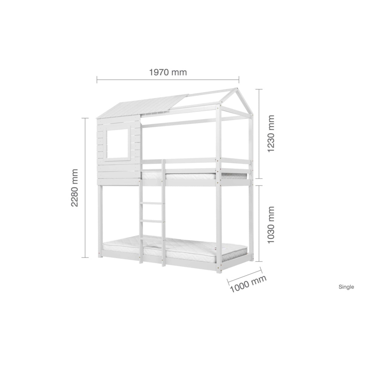 2026 Adventure Bunk Bed - White