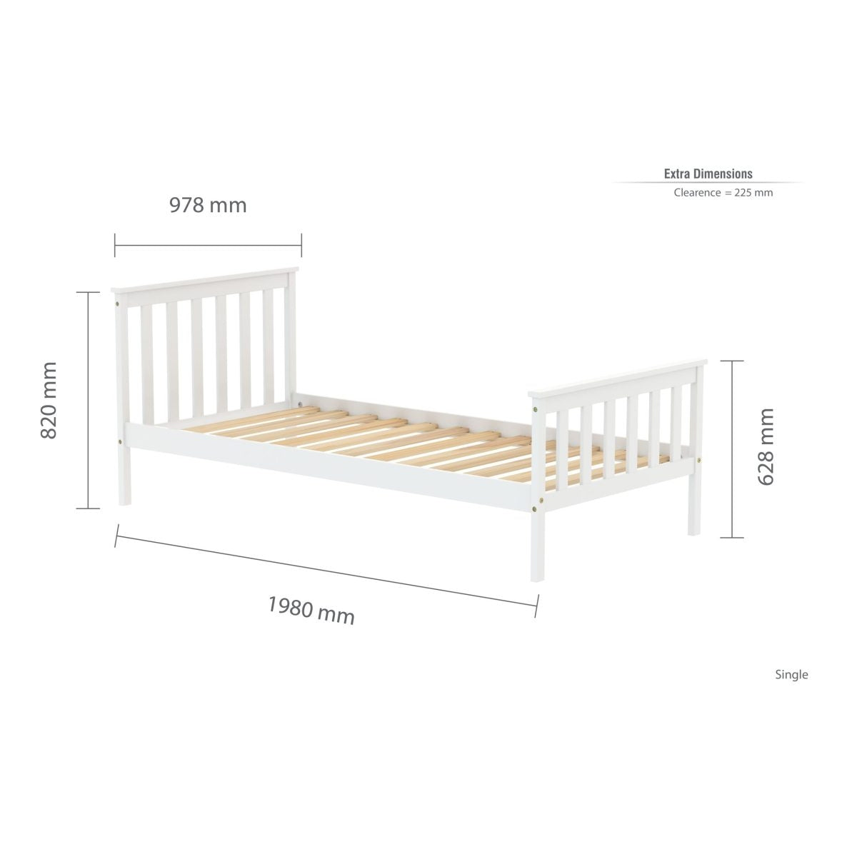 2026 Oxford Pine Bed - White