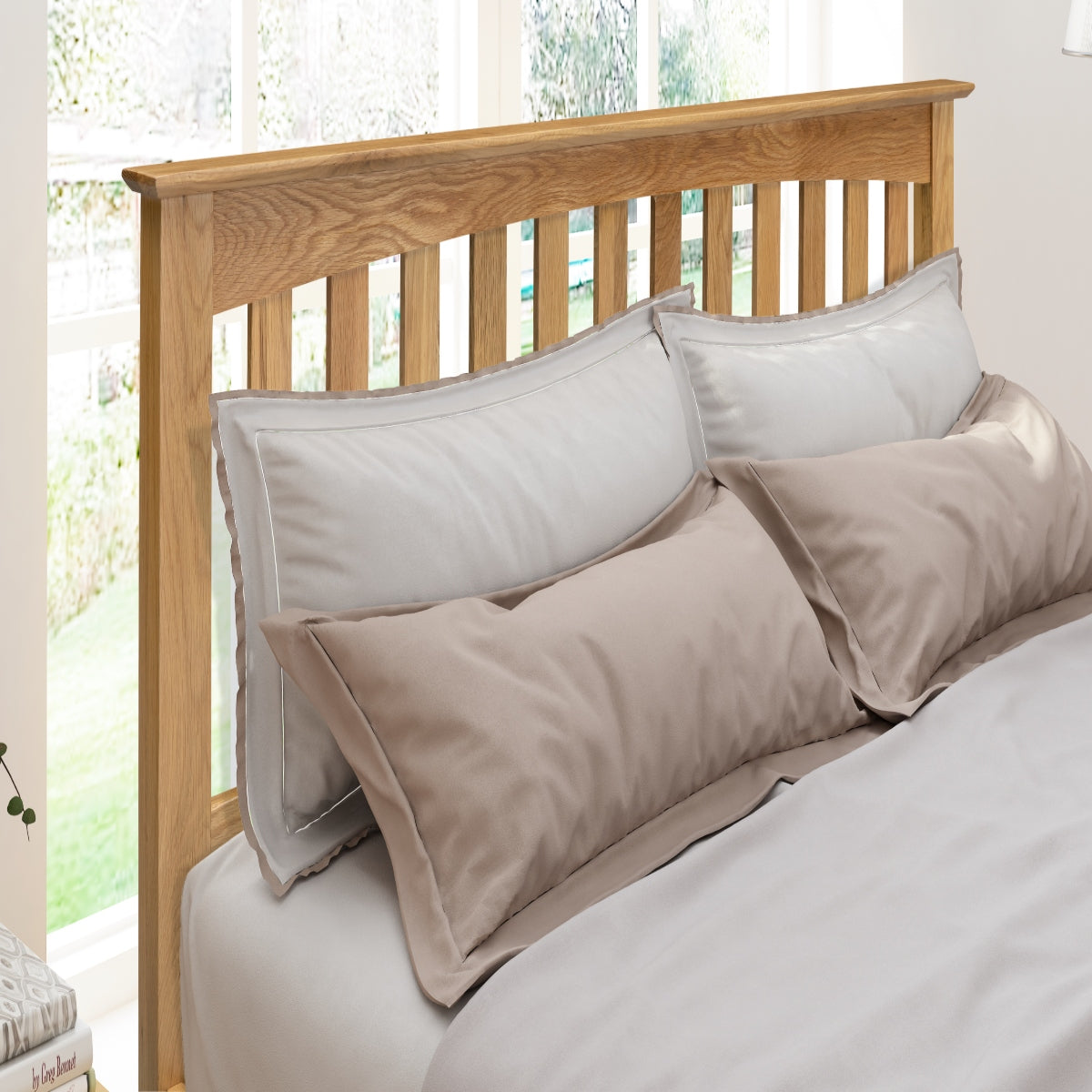 2026  Glasgow Wooden Bed Frame in Solid Oak