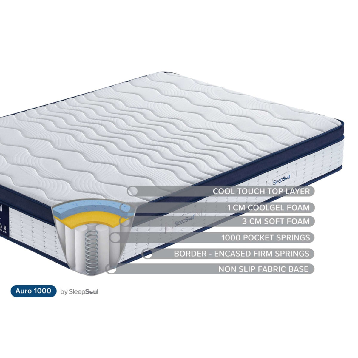 2026 Sleepsoul Auro 1000 Pocket Sprung Coolgel