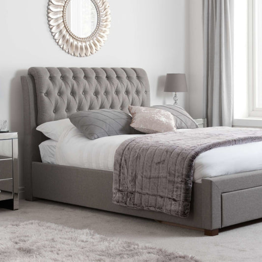 2026  Valentino 2 Drawer Bed - Grey