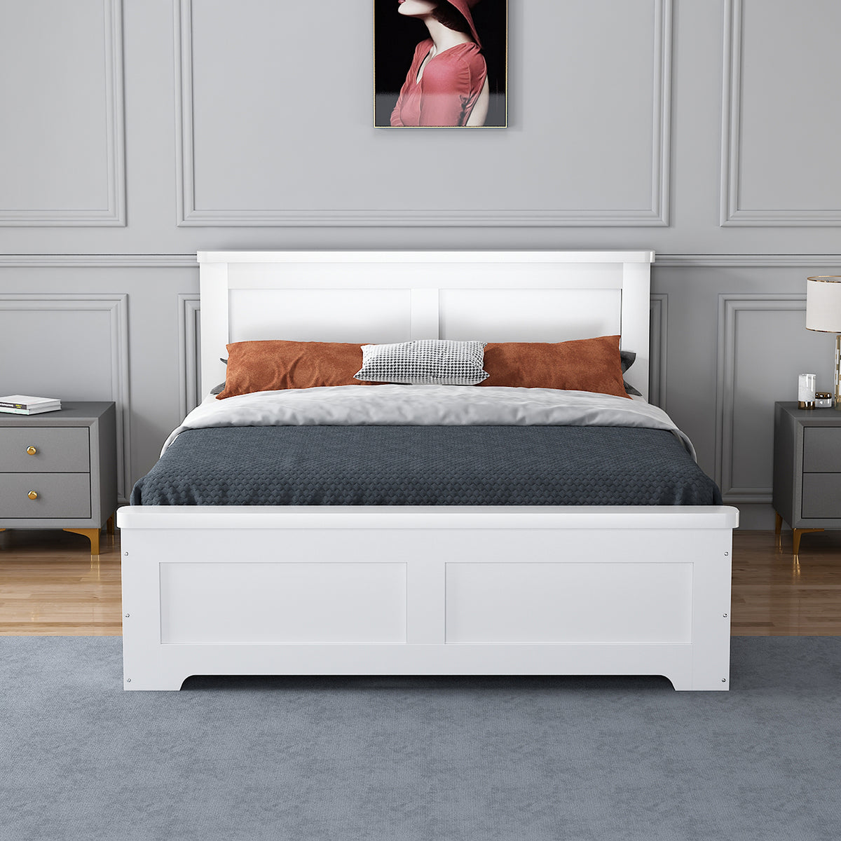 2026  Canterbury 4 Drawer Wooden Bed Frame in White