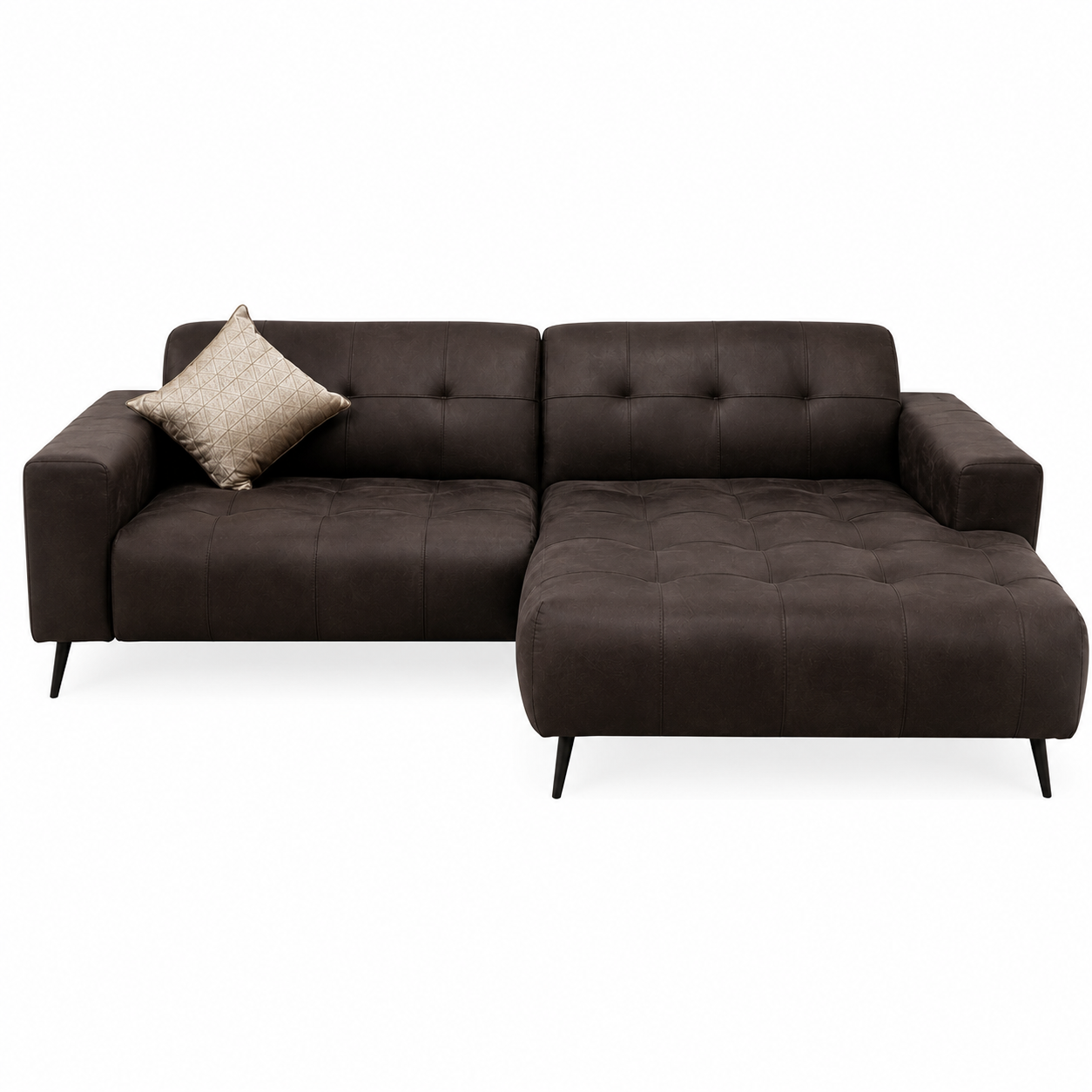 2026 Oakley 2 Piece Sofa - Dark Suede (Bison Black) - Nimbus Beds
